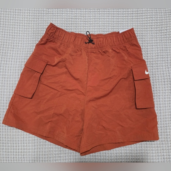 Nike Pants - Nike Shorts Women's Small Woven High Rise DM6247-825 Burnt Orange Loose Cargo